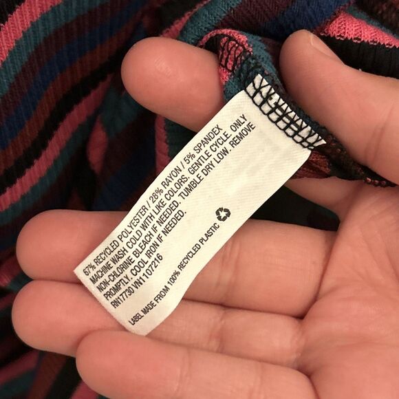 NWT The Nines By Hatch Womens Maternity Long Sleeve Burgundy Striped Size L - Picture 11 of 16